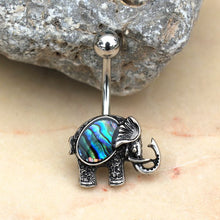 Load image into Gallery viewer, 316L Stainless Steel Abalone Shell Elephant Navel Ring
