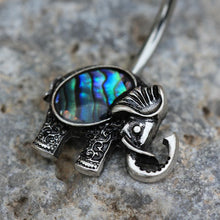 Load image into Gallery viewer, 316L Stainless Steel Abalone Shell Elephant Navel Ring
