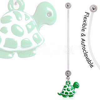 BioFlex Green Baby Turtle Pregnancy Navel Ring