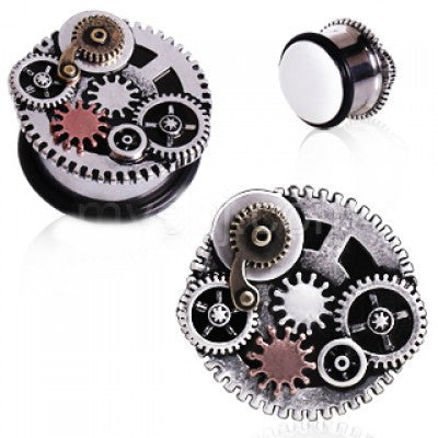 316L Surgical Steel Steampunk Gear Menagerie Plug