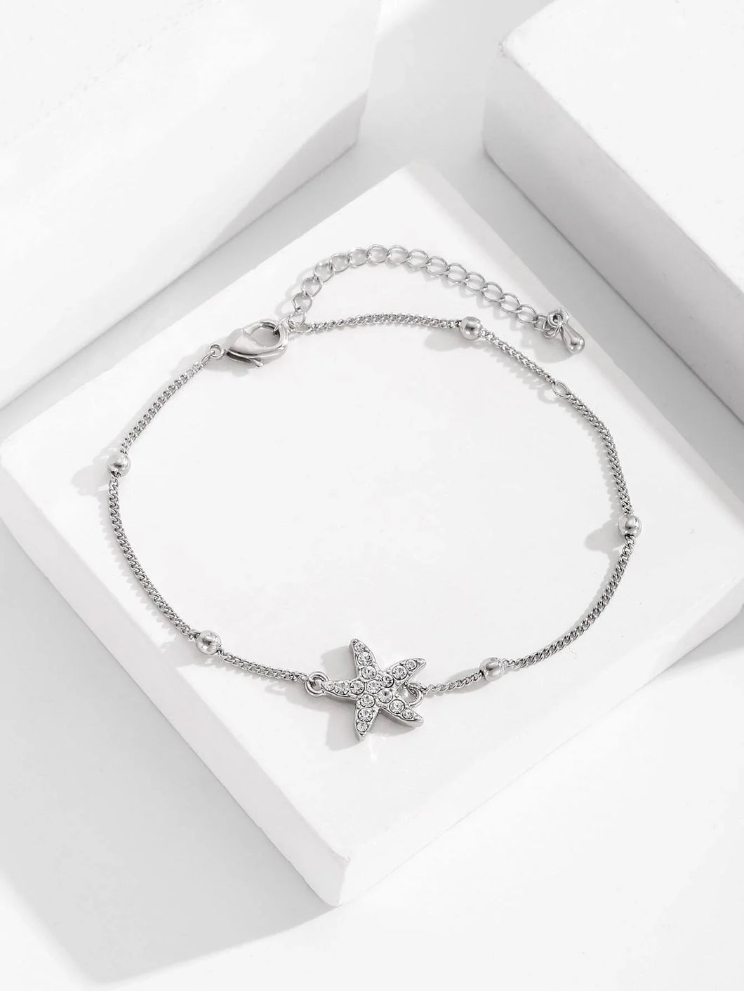 Rhinestone Starfish Anklet Ankle Bracelet