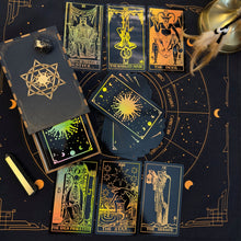 Load image into Gallery viewer, The Rider Waite Gold Sun Rainbow Foil Tarot Deck-6
