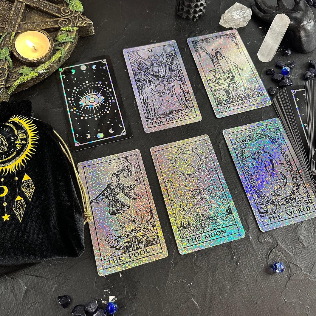 the Rider Waite Holographic Crystal Foil Tarot Deck-0