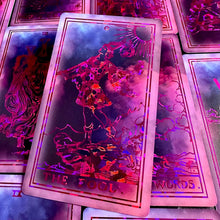 Load image into Gallery viewer, the Rider Waite Purple Neon Foil Tarot Deck Pink Set-4
