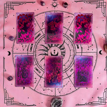 Load image into Gallery viewer, the Rider Waite Purple Neon Foil Tarot Deck Pink Set-8
