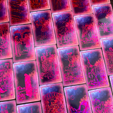 Load image into Gallery viewer, the Rider Waite Purple Neon Foil Tarot Deck Pink Set-1
