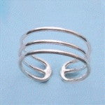 Triple Band Sterling Silver Toe Ring